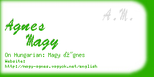 agnes magy business card